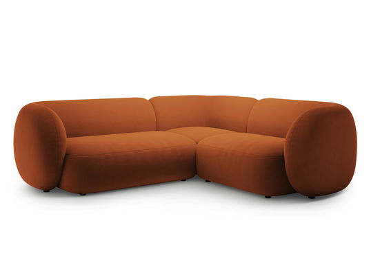Coltar dreapta 4 locuri, Kate, Micadoni, 252x220x76 cm, catifea, teracota