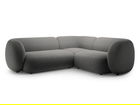 Coltar dreapta 4 locuri, Kate, Micadoni, 252x220x76 cm, catifea, gri inchis