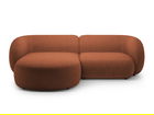 Coltar stanga 2 locuri, Kate, Micadoni, 255x176x76 cm, tesatura boucle, teracota
