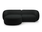 Coltar stanga 2 locuri, Kate, Micadoni, 255x176x76 cm, tesatura boucle, negru