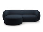 Coltar stanga 2 locuri, Kate, Micadoni, 255x176x76 cm, tesatura boucle, albastru inchis