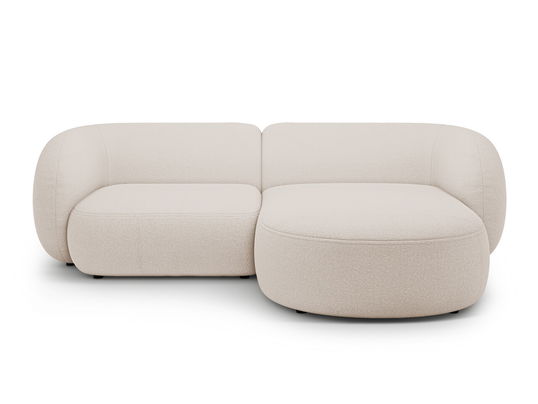 Coltar dreapta 2 locuri, Kate, Micadoni, 255x176x76 cm, tesatura boucle, bej