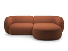 Coltar dreapta 2 locuri, Kate, Micadoni, 255x176x76 cm, tesatura boucle, teracota