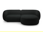 Coltar dreapta 2 locuri, Kate, Micadoni, 255x176x76 cm, tesatura boucle, negru