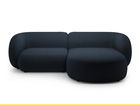 Coltar dreapta 2 locuri, Kate, Micadoni, 255x176x76 cm, tesatura boucle, albastru inchis
