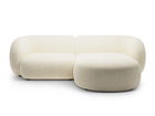 Coltar dreapta 2 locuri, Kate, Micadoni, 255x176x76 cm, tesatura structurata, bej deschis
