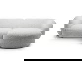 Coltar dreapta 2 locuri, Kate, Micadoni, 255x176x76 cm, tesatura structurata, gri deschis melanj