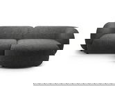 Coltar dreapta 2 locuri, Kate, Micadoni, 255x176x76 cm, tesatura structurata, gri inchis melanj