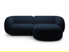 Coltar dreapta 2 locuri, Kate, Micadoni, 255x176x76 cm, catifea, albastru regal