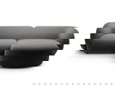 Coltar dreapta 2 locuri, Kate, Micadoni, 255x176x76 cm, catifea, gri inchis