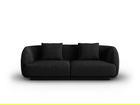 Canapea 2 locuri, Tulum, Cosmopolitan Design, 180x90x70 cm, tesatura chenille, negru