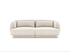 Canapea 2 locuri, Tulum, Cosmopolitan Design, 180x90x70 cm, catifea, bej deschis