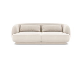 Canapea 2 locuri, Tulum, Cosmopolitan Design, 180x90x70 cm, catifea, bej deschis