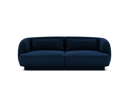 Canapea 2 locuri, Tulum, Cosmopolitan Design, 180x90x70 cm, catifea, albastru regal