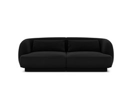 Canapea 2 locuri, Tulum, Cosmopolitan Design, 180x90x70 cm, catifea, negru