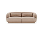 Canapea 2 locuri, Tulum, Cosmopolitan Design, 180x90x70 cm, catifea, bej