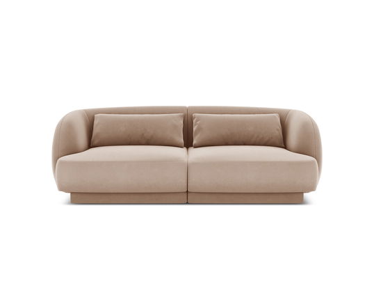 Canapea 2 locuri, Tulum, Cosmopolitan Design, 180x90x70 cm, catifea, bej