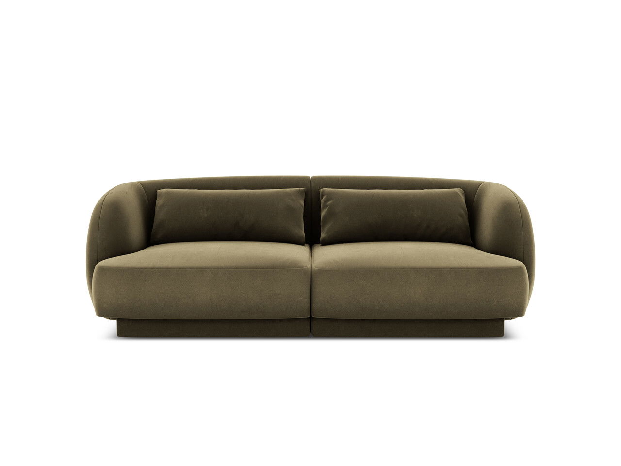 Canapea 2 locuri, Tulum, Cosmopolitan Design, 180x90x70 cm, catifea, verde
