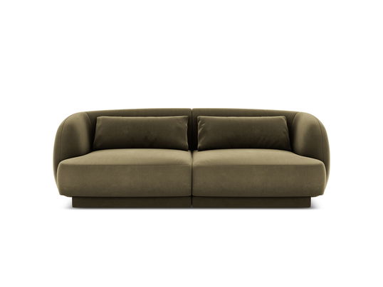 Canapea 2 locuri, Tulum, Cosmopolitan Design, 180x90x70 cm, catifea, verde