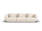 Canapea 3 locuri, Tulum, Cosmopolitan Design, 255x90x70 cm, tesatura chenille, bej deschis