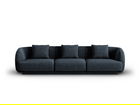 Canapea 3 locuri, Tulum, Cosmopolitan Design, 255x90x70 cm, tesatura chenille, albastru regal