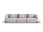 Canapea 3 locuri, Tulum, Cosmopolitan Design, 255x90x70 cm, tesatura chenille, gri deschis