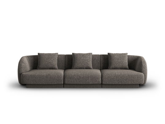 Canapea 3 locuri, Tulum, Cosmopolitan Design, 255x90x70 cm, tesatura chenille, gri
