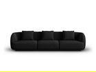 Canapea 3 locuri, Tulum, Cosmopolitan Design, 255x90x70 cm, tesatura chenille, negru