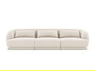 Canapea 3 locuri, Tulum, Cosmopolitan Design, 255x90x70 cm, catifea, bej deschis
