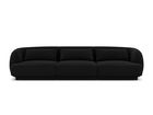 Canapea 3 locuri, Tulum, Cosmopolitan Design, 255x90x70 cm, catifea, negru
