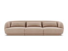 Canapea 3 locuri, Tulum, Cosmopolitan Design, 255x90x70 cm, catifea, bej