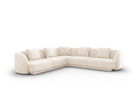 Coltar reversibil 5 locuri, Tulum, Cosmopolitan Design, 255x255x70 cm, tesatura chenille, bej deschis