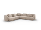 Coltar reversibil 5 locuri, Tulum, Cosmopolitan Design, 255x255x70 cm, tesatura chenille, bej