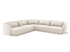 Coltar reversibil 5 locuri, Tulum, Cosmopolitan Design, 255x255x70 cm, catifea, bej deschis