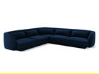 Coltar reversibil 5 locuri, Tulum, Cosmopolitan Design, 255x255x70 cm, catifea, albastru regal