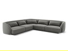 Coltar reversibil 5 locuri, Tulum, Cosmopolitan Design, 255x255x70 cm, catifea, gri deschis