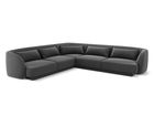 Coltar reversibil 5 locuri, Tulum, Cosmopolitan Design, 255x255x70 cm, catifea, gri