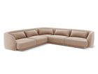 Coltar reversibil 5 locuri, Tulum, Cosmopolitan Design, 255x255x70 cm, catifea, bej