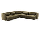 Coltar reversibil 5 locuri, Tulum, Cosmopolitan Design, 255x255x70 cm, catifea, verde