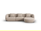 Coltar dreapta 4 locuri, Tulum, Cosmopolitan Design, 255x156x70 cm, tesatura chenille, bej
