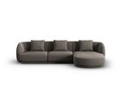 Coltar dreapta 4 locuri, Tulum, Cosmopolitan Design, 255x156x70 cm, tesatura chenille, gri