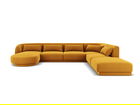 Coltar panoramic dreapta 6 locuri, Tulum, Cosmopolitan Design, 330x255x70 cm, catifea, galben