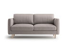 Canapea 2 locuri, Eden, Micadoni, 146x92x90 cm, catifea, gri beton
