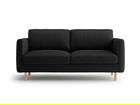 Canapea 2 locuri, Eden, Micadoni, 146x92x90 cm, catifea, negru