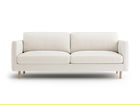 Canapea 3 locuri, Eden, Micadoni, 173x92x90 cm, catifea, bej