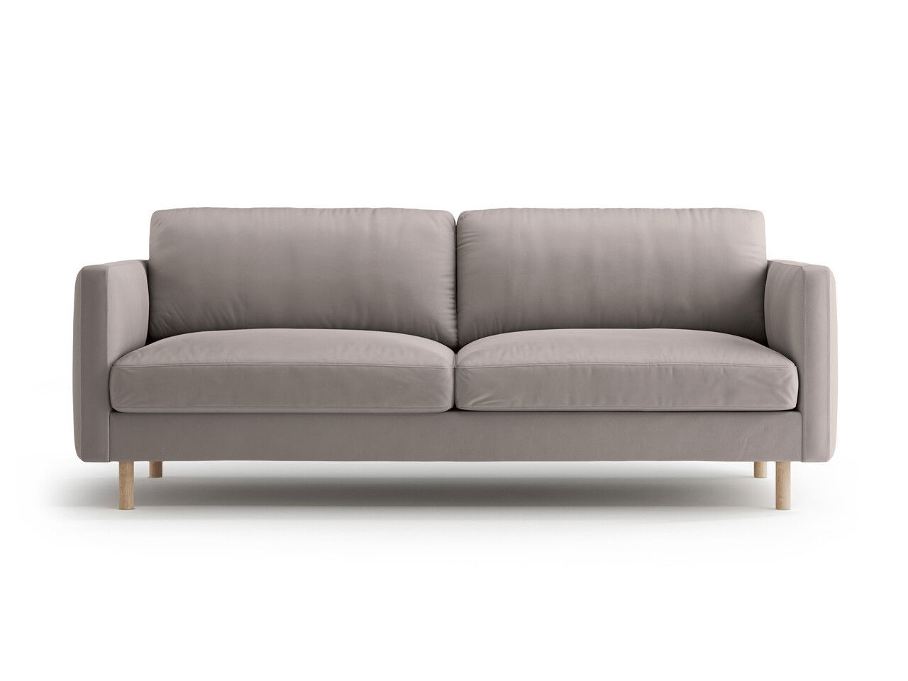 Canapea 3 locuri, Eden, Micadoni, 173x92x90 cm, catifea, gri beton