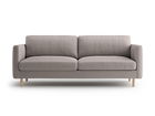 Canapea 3 locuri, Eden, Micadoni, 173x92x90 cm, catifea, gri beton