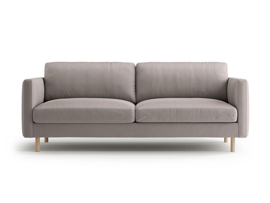 Canapea 3 locuri, Eden, Micadoni, 173x92x90 cm, catifea, gri beton