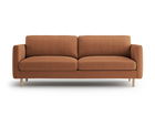 Canapea 3 locuri, Eden, Micadoni, 173x92x90 cm, catifea, miere