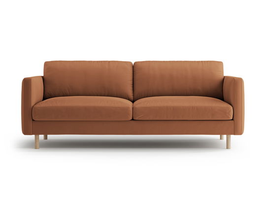 Canapea 3 locuri, Eden, Micadoni, 173x92x90 cm, catifea, miere